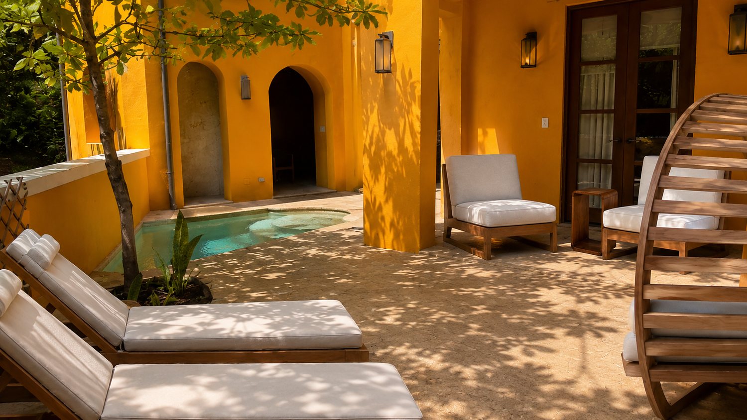 Terraza tropical diseñada por Maralma Home